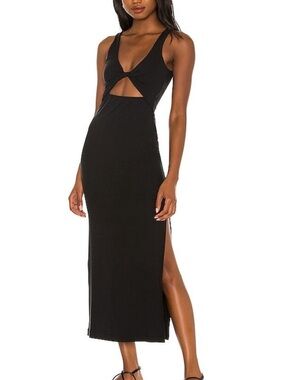 LSPACE Nico Dress Black Cutout Midi Dress Size Small